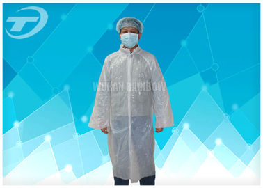PE Disposable Visitor Coats By Polyethylene Fabric CE Certificated